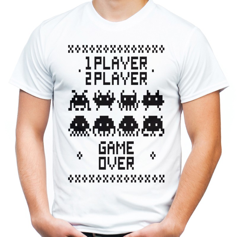 

Koszulka na prezent dla gracza game over oldskul L