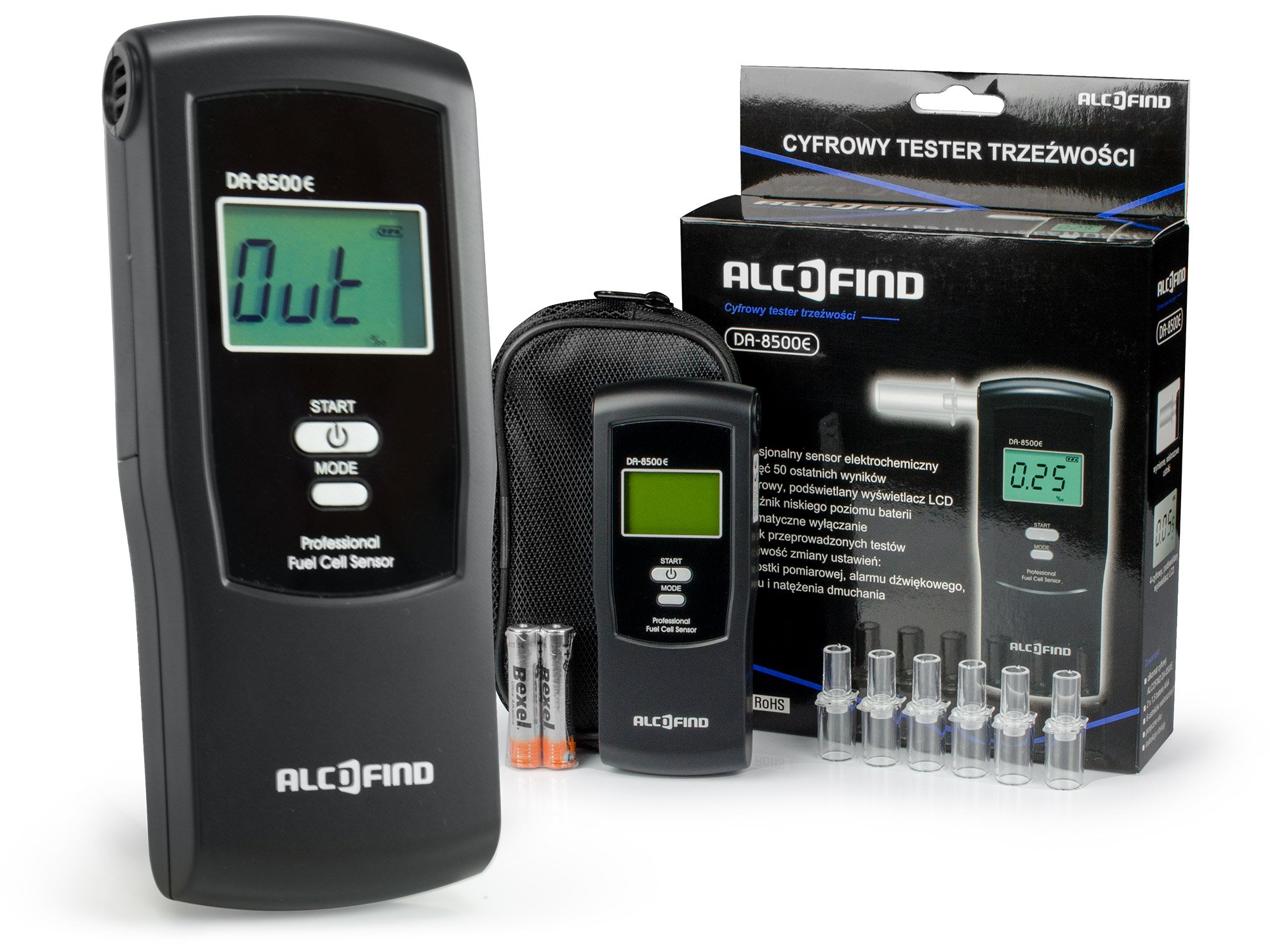 ALKOMAT ELEKTROCHEMICZNY DA 8500E 100ust Brand AlcoFind