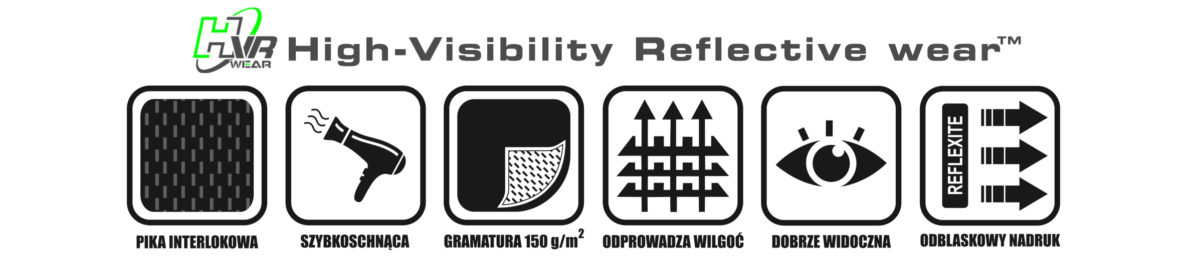 TERMICZNY T-SHIRT NORDIC WALKING ODBLASKOWY HVR Rozmiar M