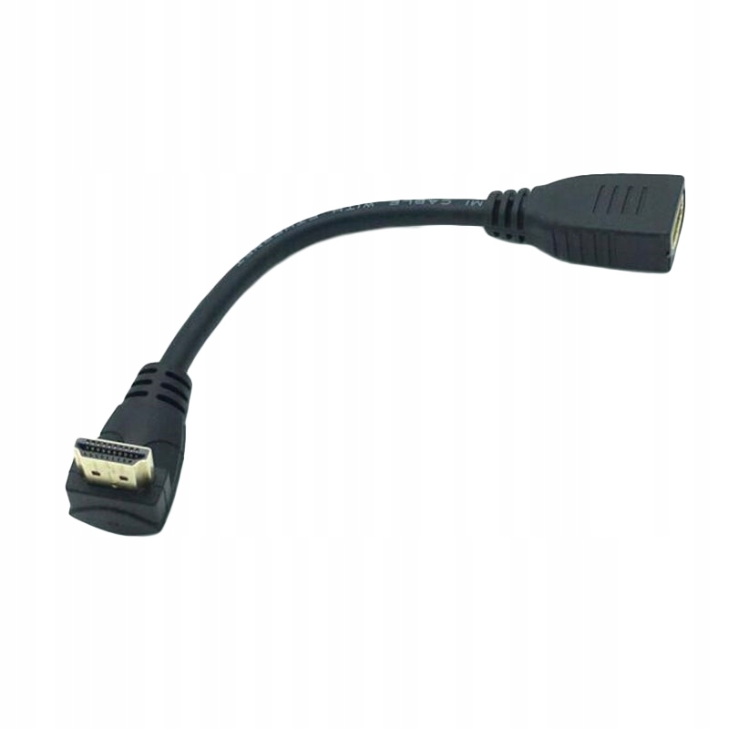 Kabel Adapter Kątowy HDMI do HDMI GÓRNY 10cm Marka WulkanCenPL