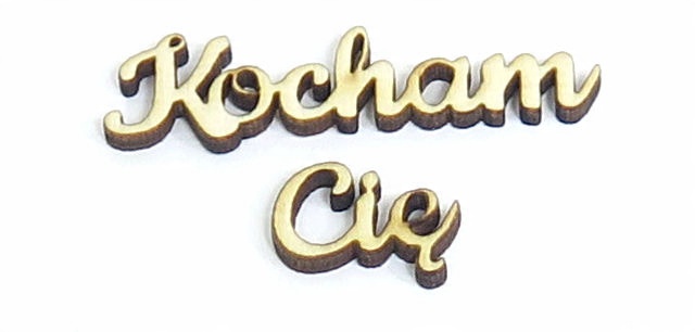 

Napis Dekor Decoupage Ze Sklejki Kocham Cię KZ31