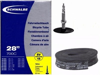 

Dętka Schwalbe 28 700x18/28 60mm Long Presta Szosa