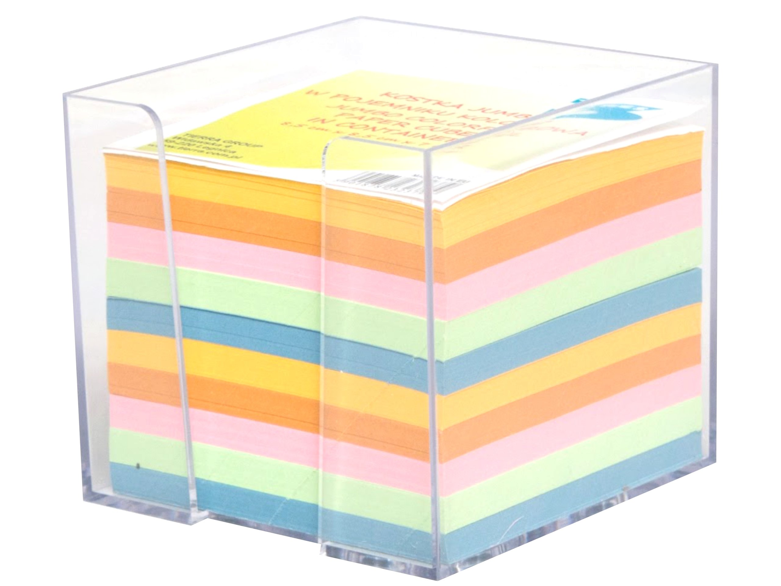

Kostka notes w pojemniku kolorowa Jumbo 85x85x70mm