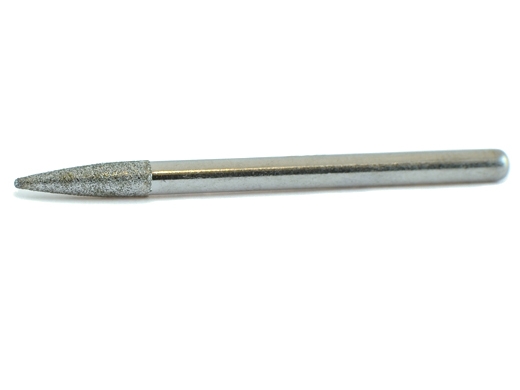 

Frez diamentowy ostrołukowy zaokr. 3mm trzpień 3mm