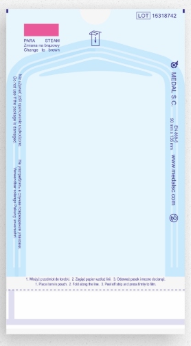 TOREBKI DO STERYLIZACJI MEDAL 90mmx135mm-200 szt. Typ wyrobu medycznego wyrób medyczny lub wyrób medyczny do diagnostyki in-vitro