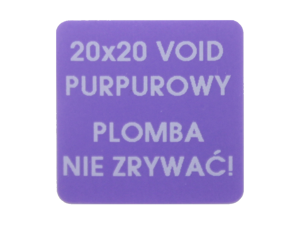 

Plomba Stickery 20x20 Purpurowy Void 250SZT