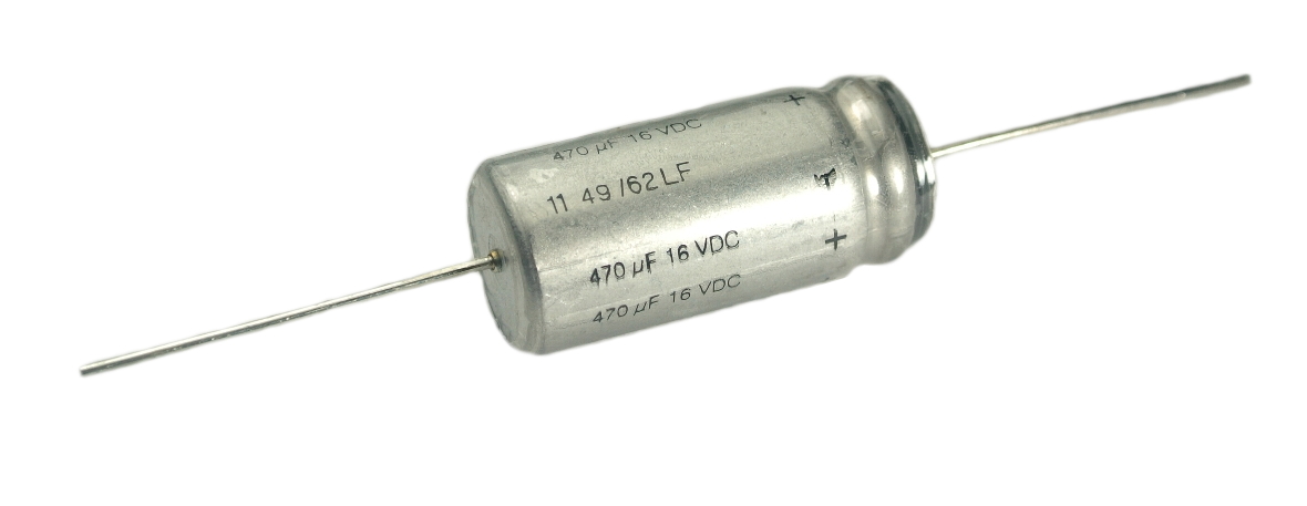 

Kondensator osiowy 470uF 16V Long Life Rifa