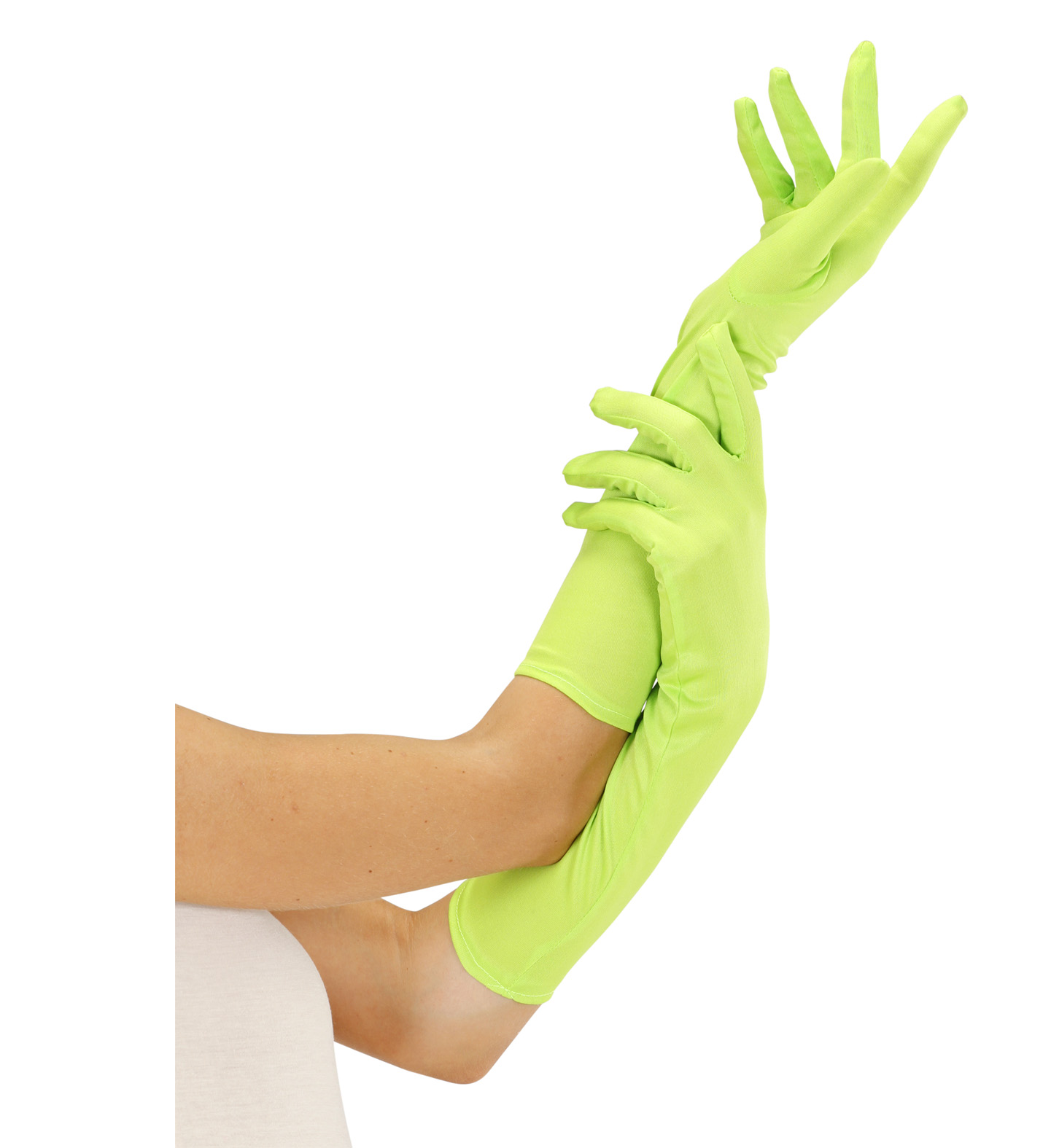

Rękawiczki Neonowe Zielone 40 CM Lata 80