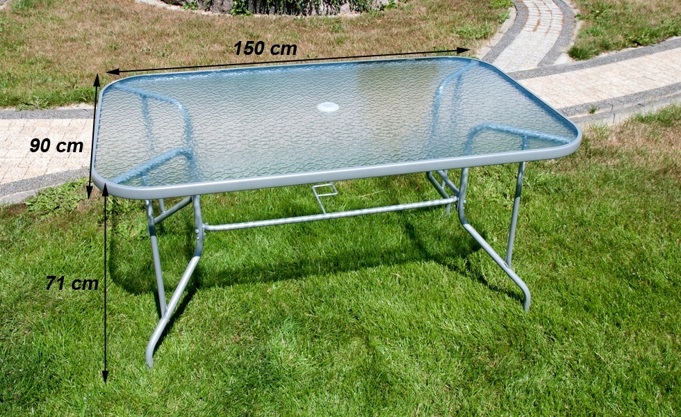 STÓŁ OGRODOWY TORINO meble ogrodowe DUŻY 150 x 90 Styl nowoczesny