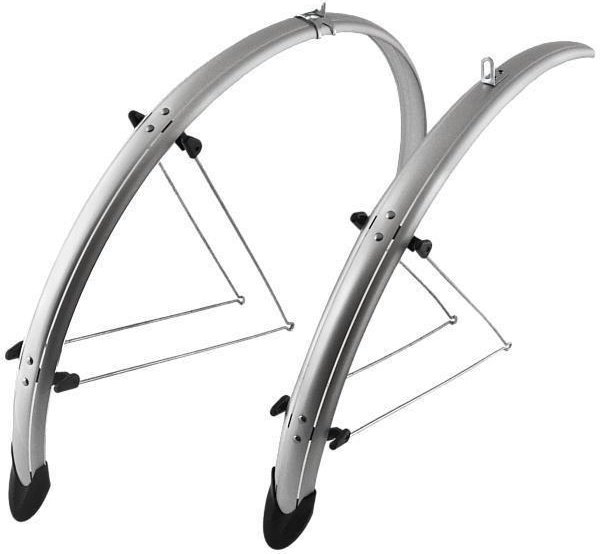 Orion 26" srebrne 53mm błotniki rowerowe chlapacze na wsporniki