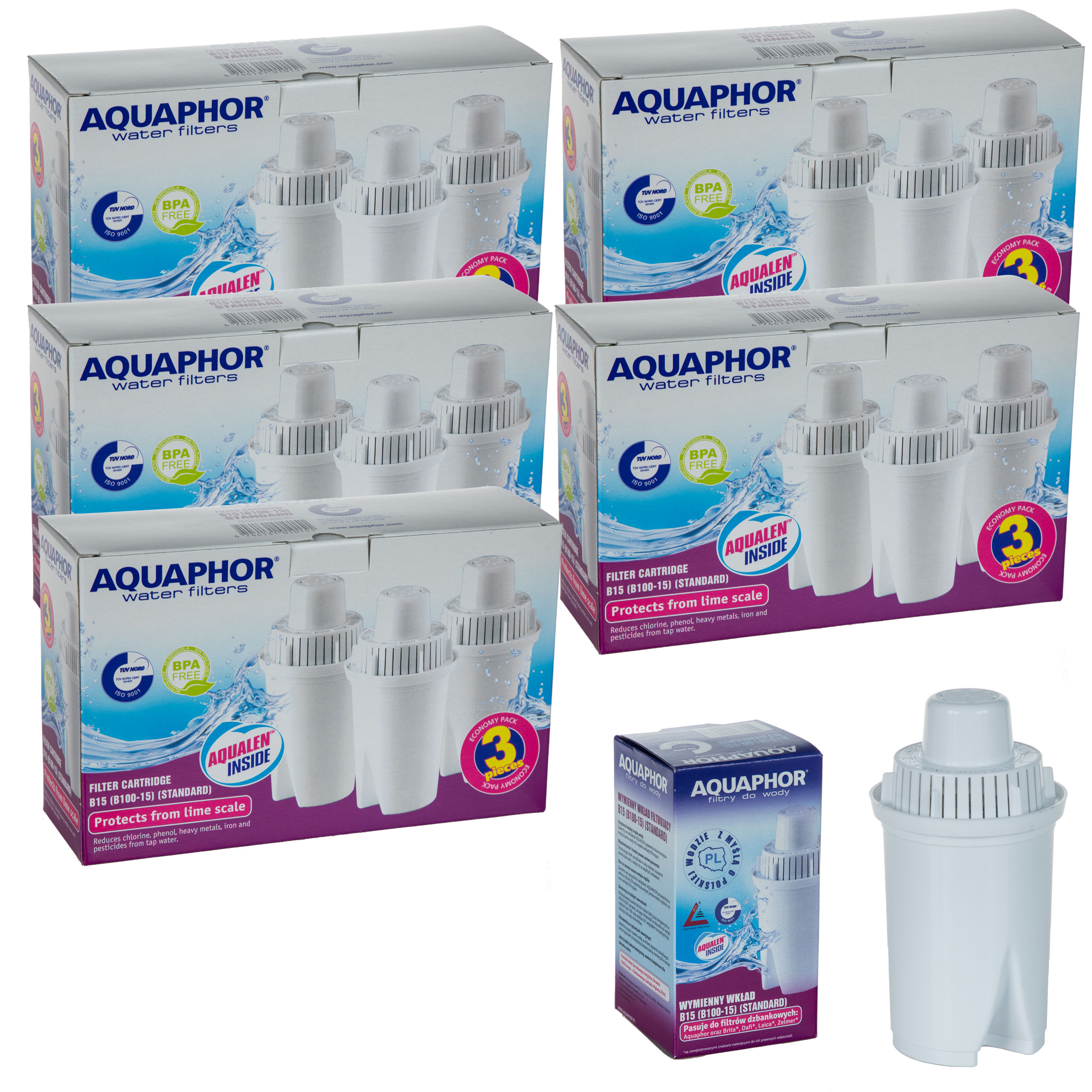 

16x Filtr Wody Aquaphor B100-15 Wkład Dafi Zelmer