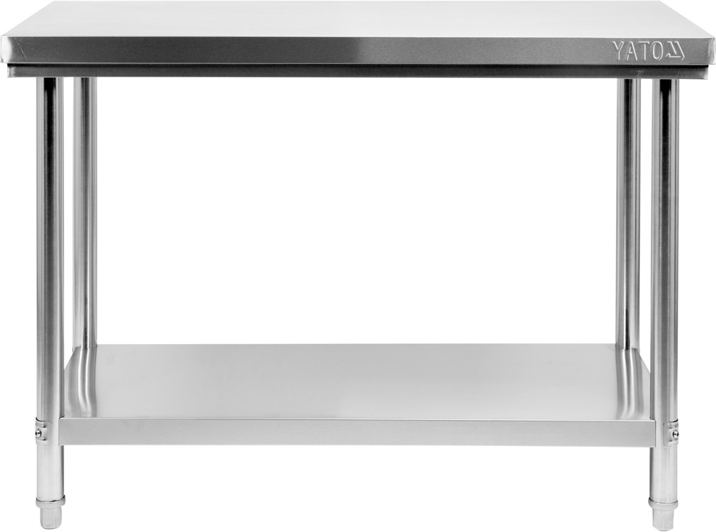 YATO STÓŁ CENTRALNY 100x60cm STAL NIERDZEWNA PÓŁKA