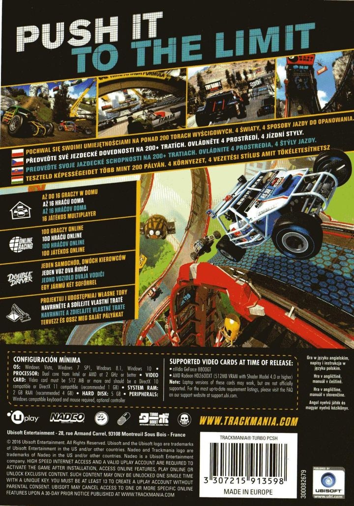 Trackmania Turbo BOX Tematyka, motyw Trackmania Turbo