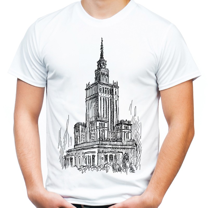 

Koszulka pamiątka z Warszawy Pałac Kultury Hq -L