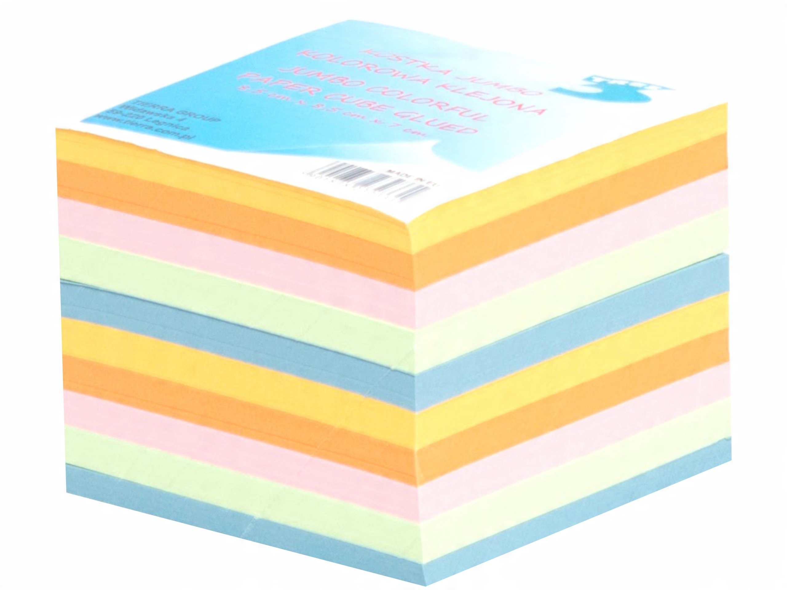 

Kostka klejona kolorowa Jumbo notes 85x85x70mm