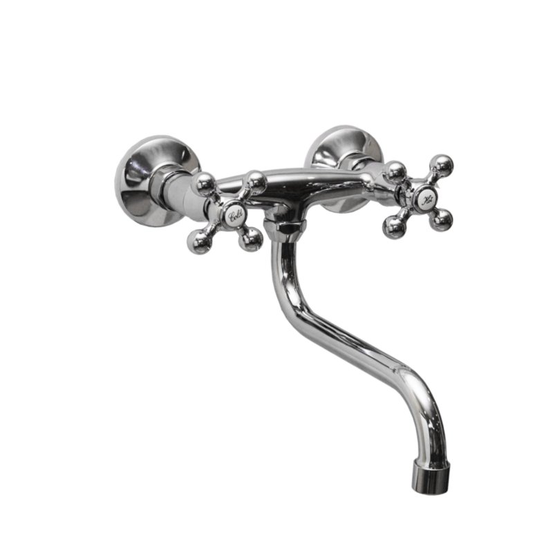 Umyvadlová baterie Retro nástěnná s pohyblivým výtokové ramínko Sea Horse BJA901