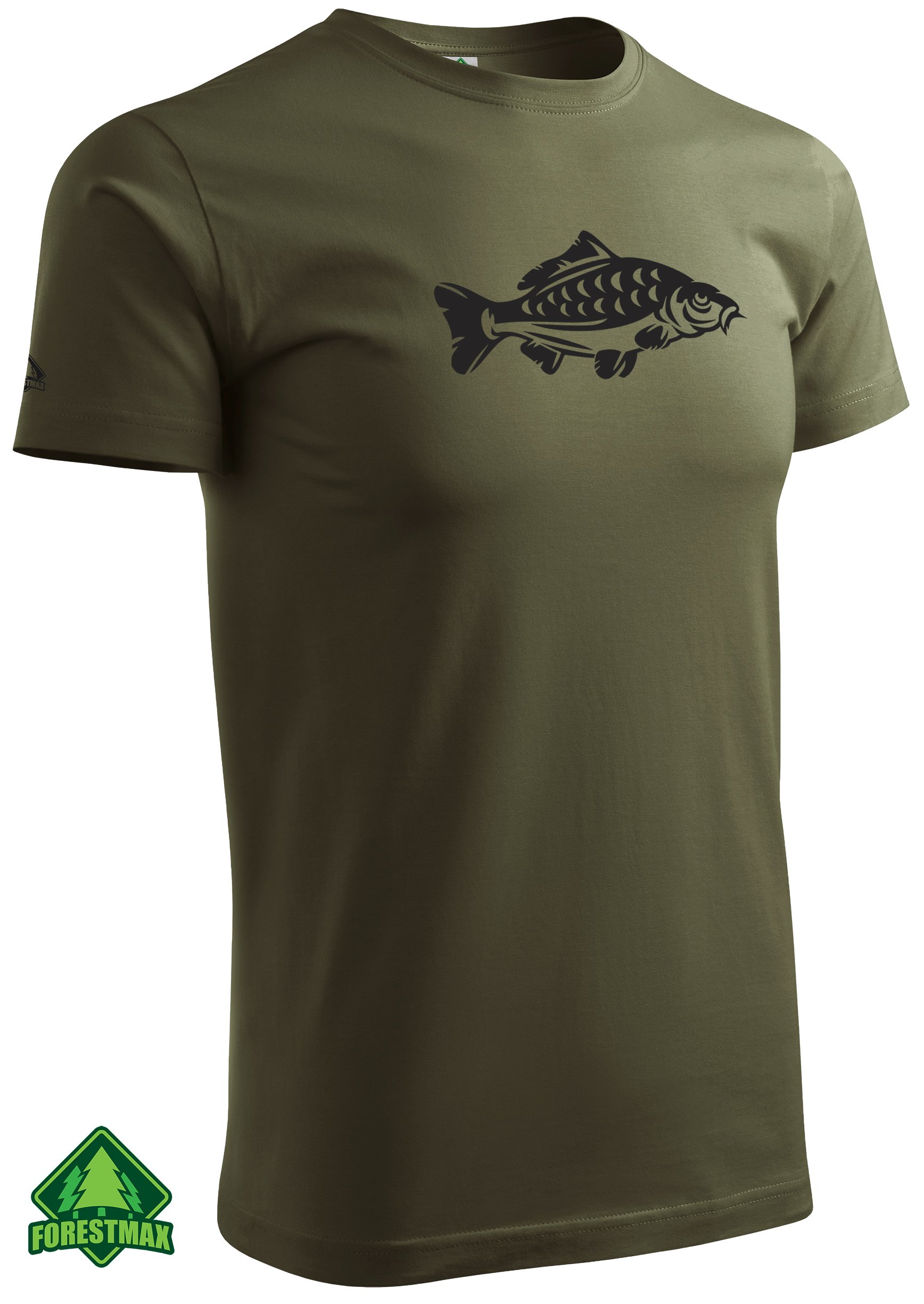 SUPER KOSZULKA WĘDKARSKA T-SHIRT ZIELONY wz KARP L Marka inna