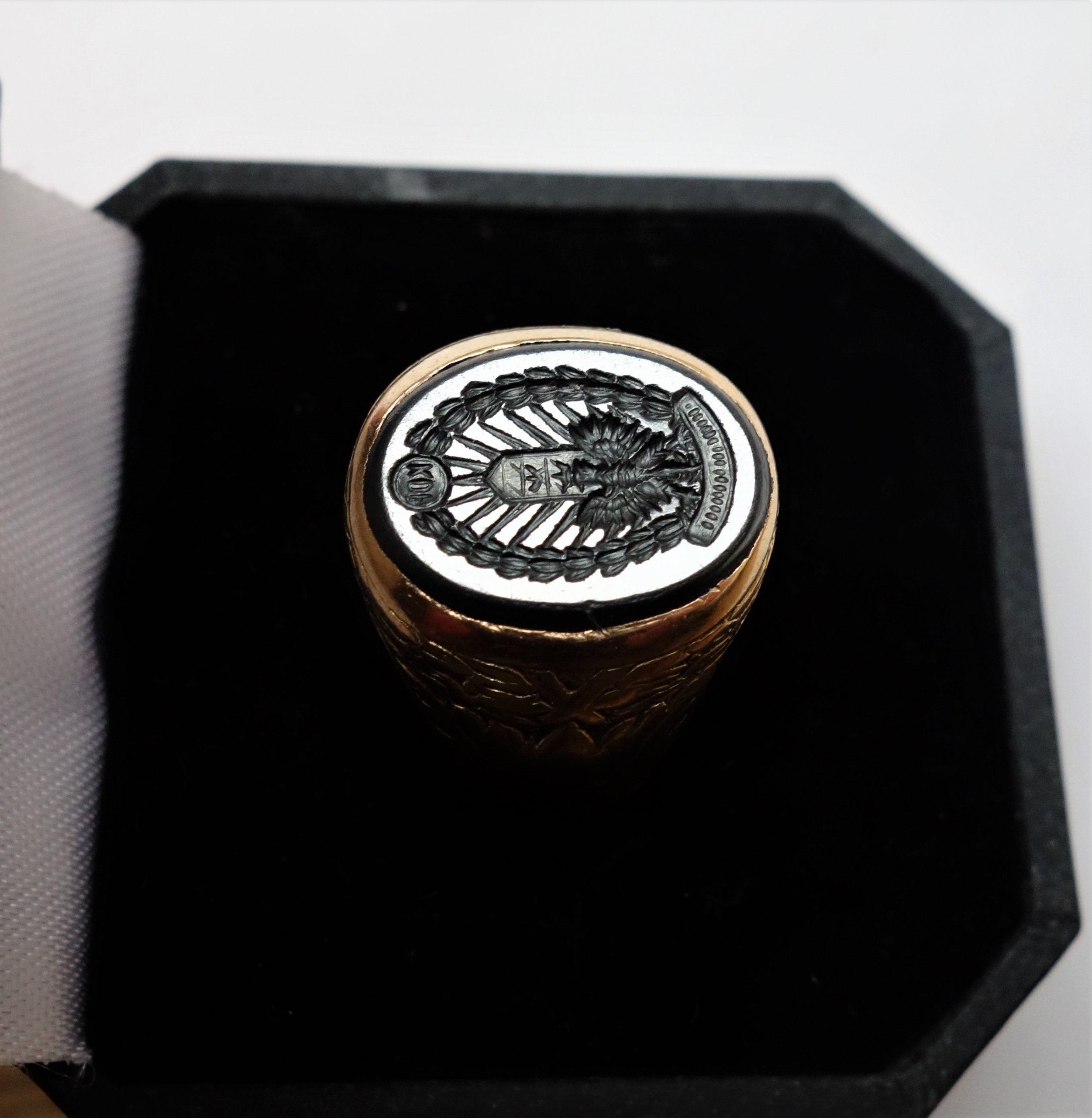 SYGNET OFICERSKI 1938 - GODŁO KOP - II RP. ZŁOTO 3 ...