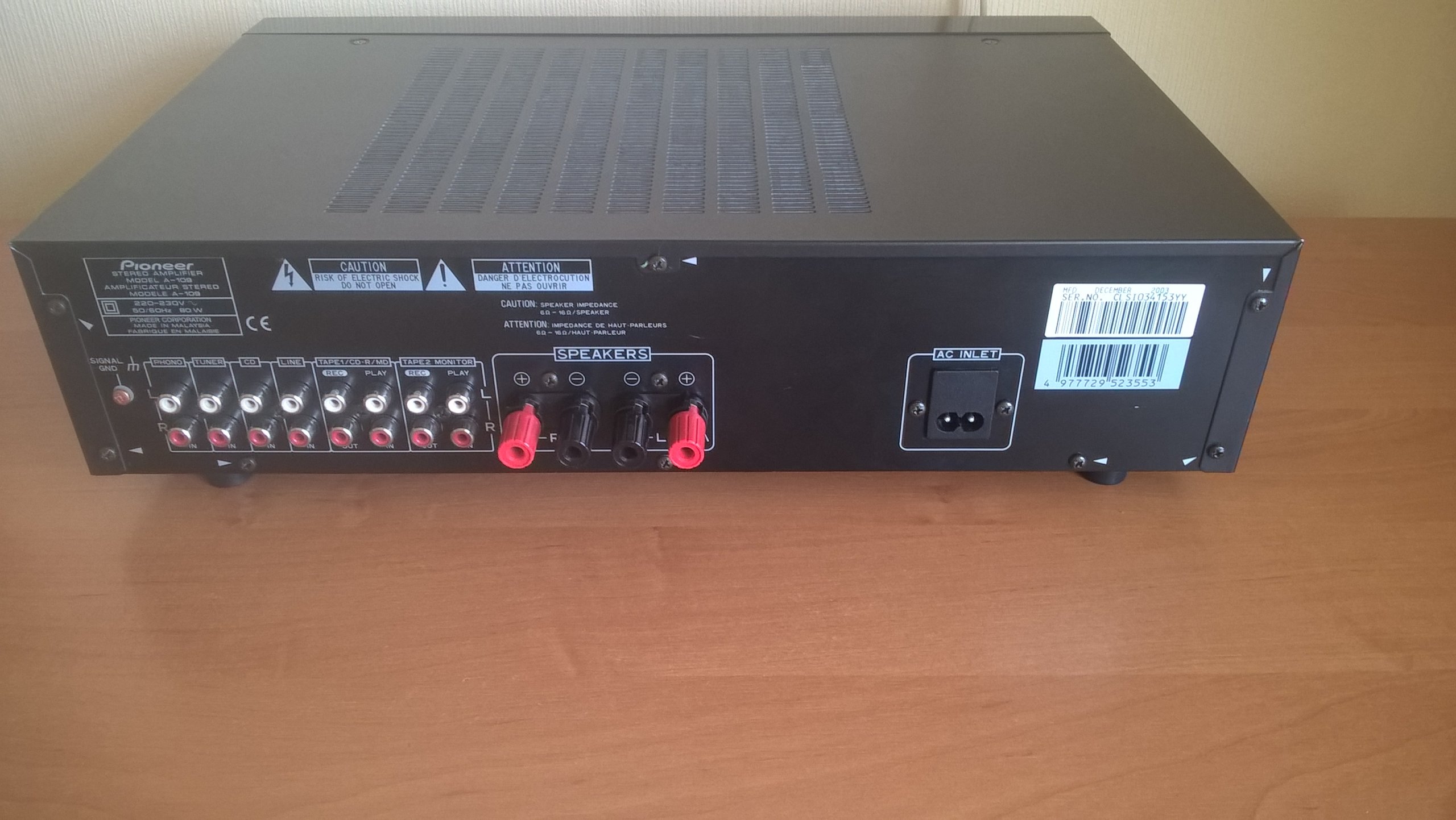 Wzmacniacz Pioneer A-109 2x40W - 7350955472 - oficjalne archiwum allegro