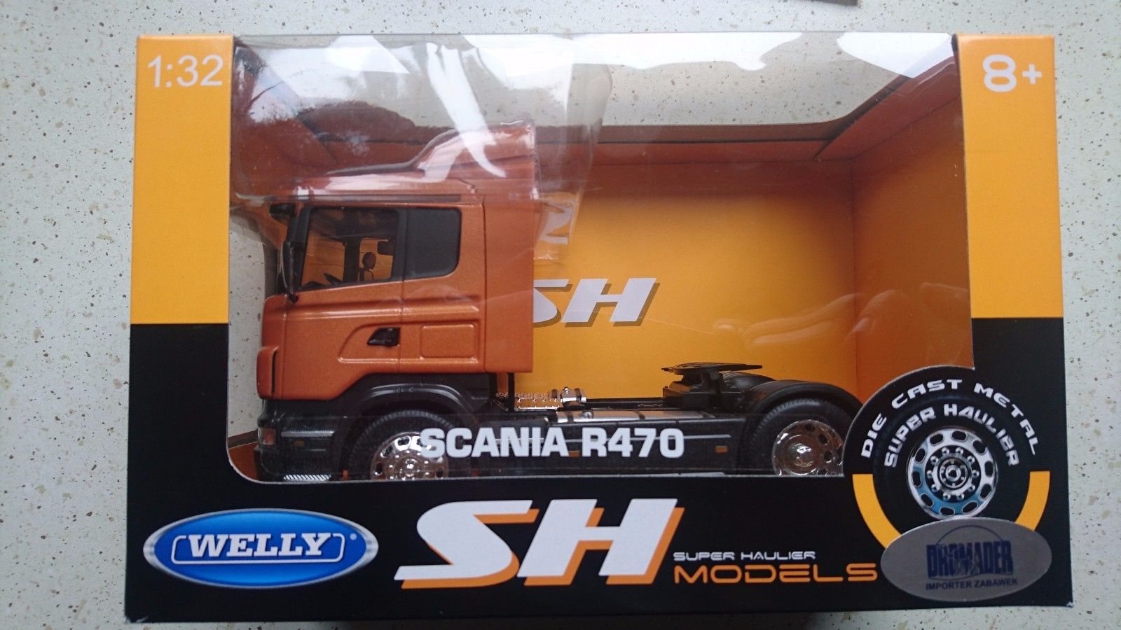 Welly Scania R470 Tir 132 łódź Metal Ciężarówka 6940106857