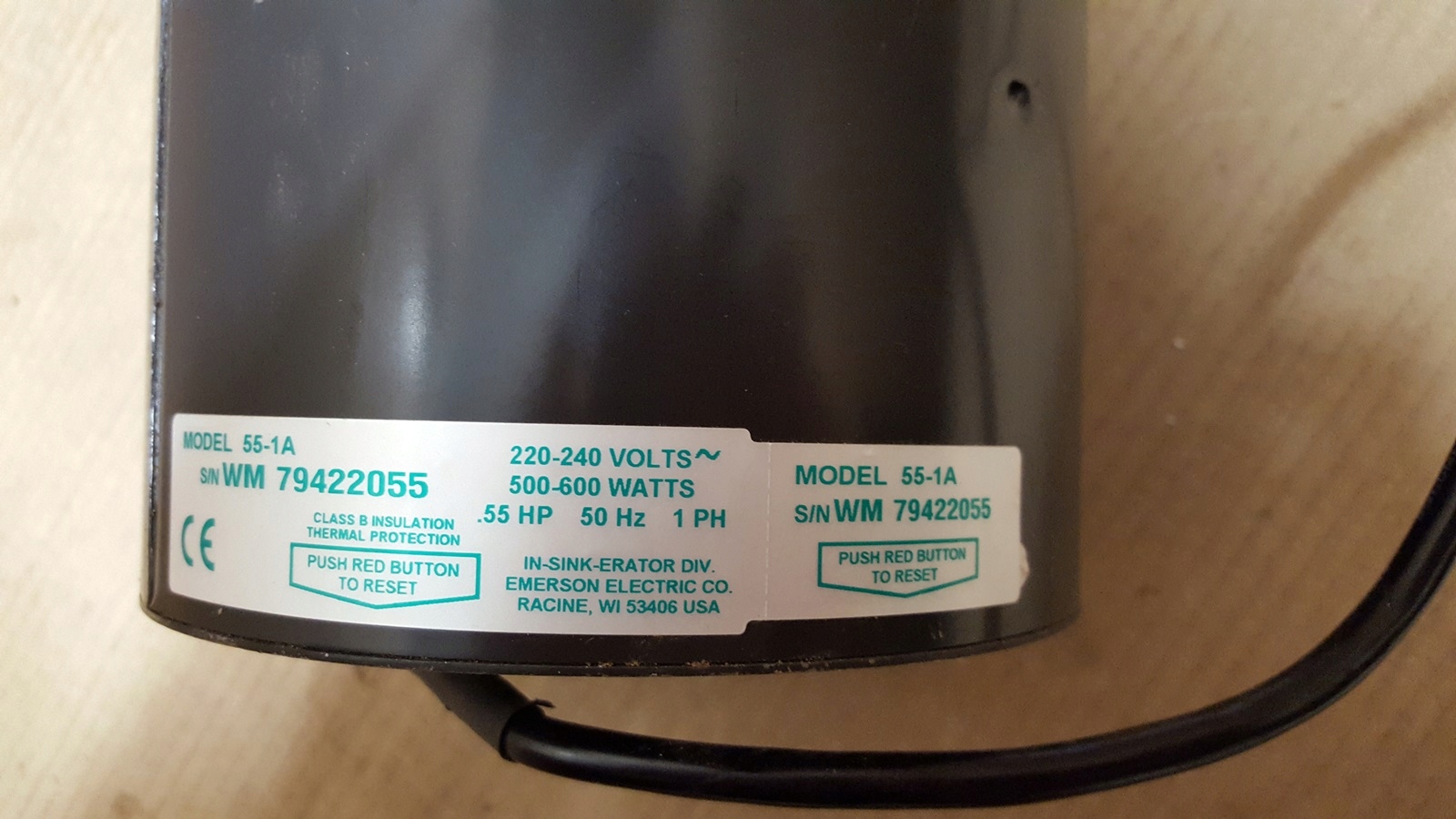 Młynek do odpadów INSINKERATOR Model 55 Rozdrabnia 7461241383