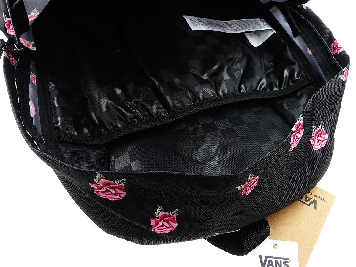 PLECAK VANS REALM BACKPACK BLACK ROSE VN0A3UI6RDU 7492030518 oficjalne archiwum allegro