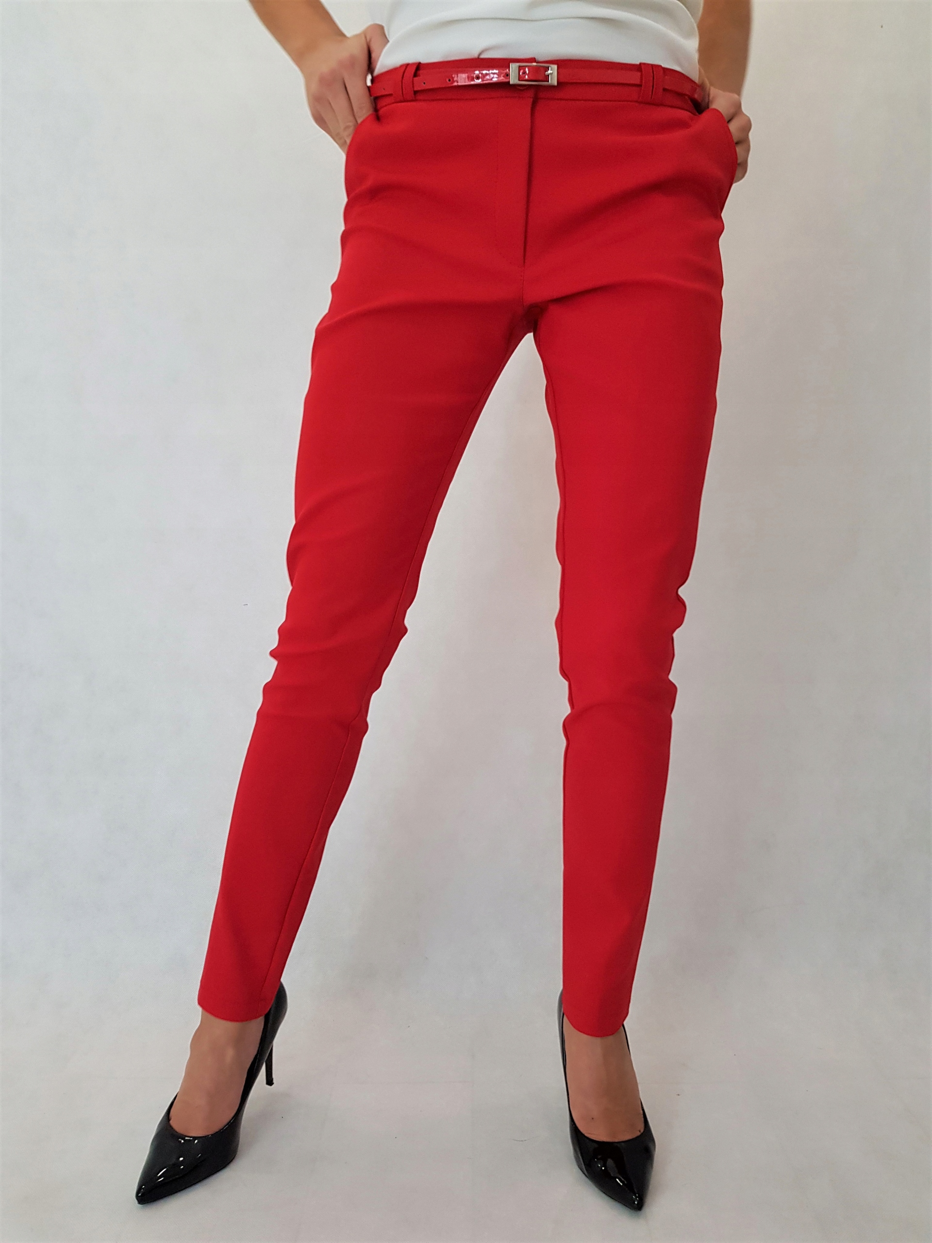Czerwone Spodnie Eleganckie