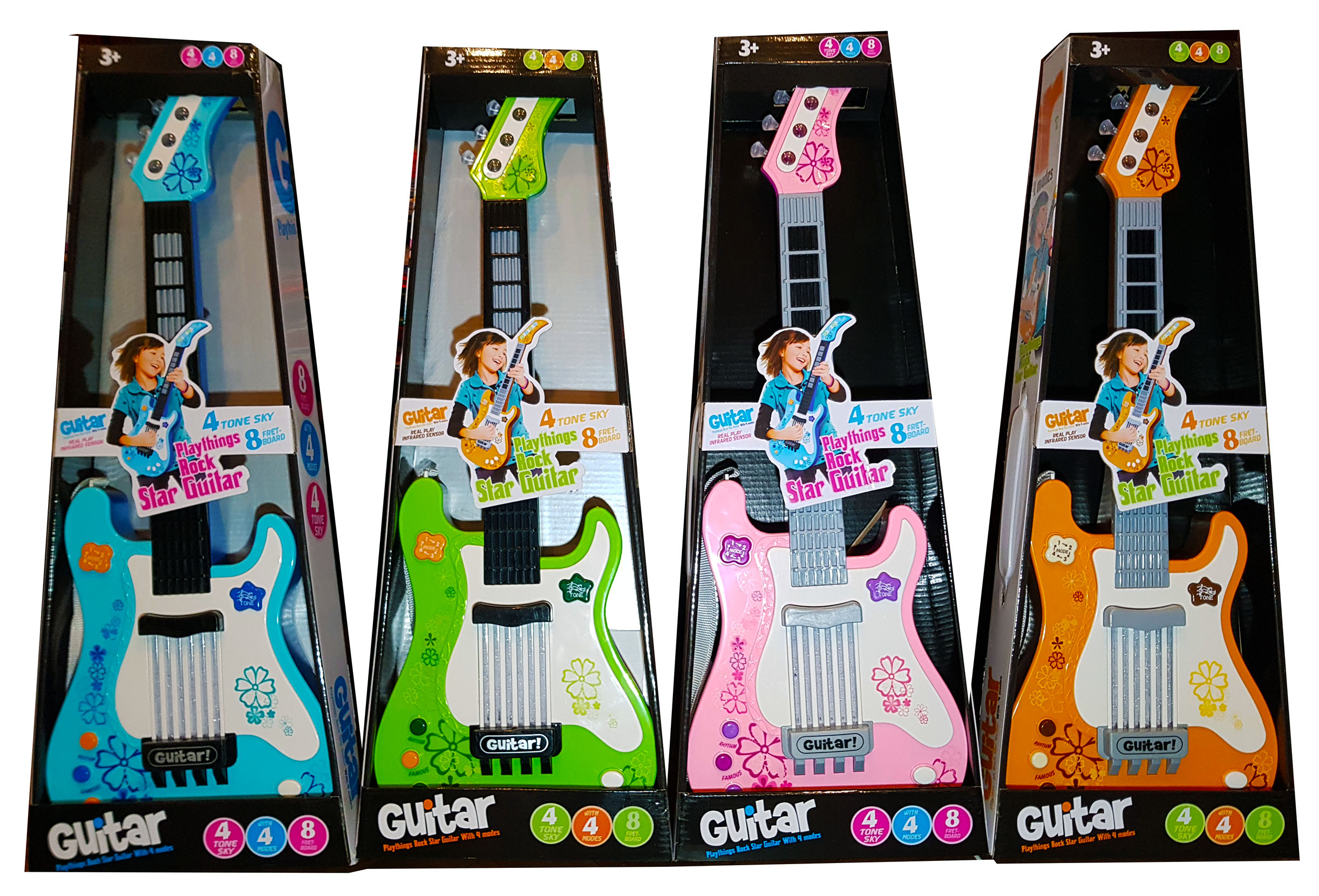 DUŻA GITARA ELEKTRYCZNA DLA DZIECI ŚWIATŁO DŹWIĘK 7151976874