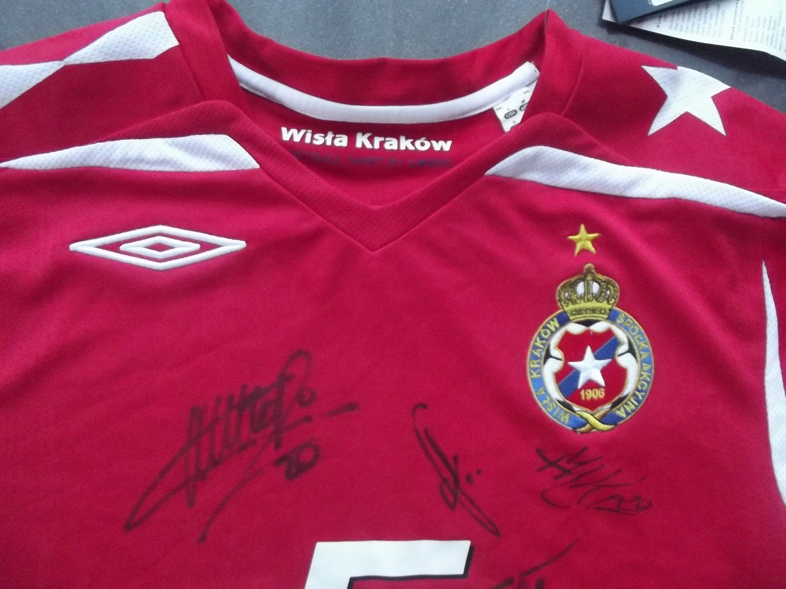 Oryginalna koszulka klubowa WISŁA KRAKÓW,autografy ...