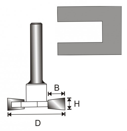 DEDRA 07F122C Frez rowkujący T do drewna Zastosowanie drewno