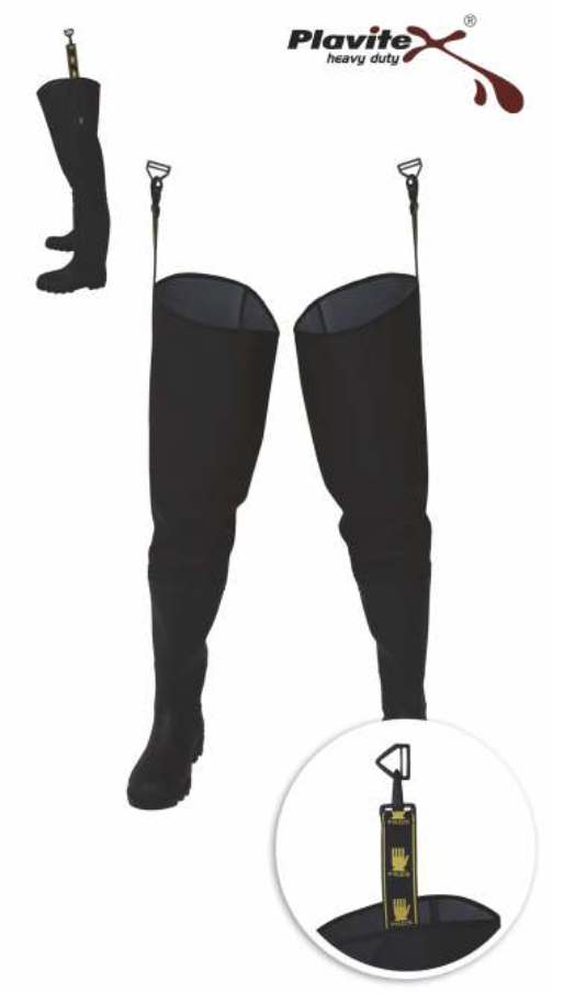 Wodery Wędkarskie Czarne Polskie PROS WR02 r. 43 Model WR02