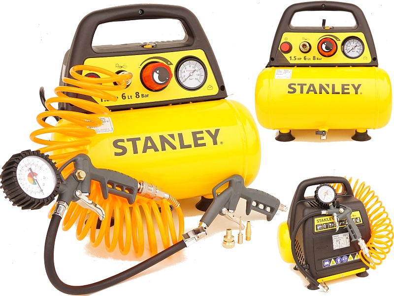 

Stanley Kompresor Sprężarka 6L 8 Bar Zestaw 6el.