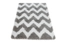 фото mini №1, Carpet shaggy 200x300 polyester 5cm gray zigzag