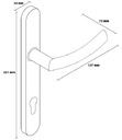 фото mini №7, Handle door external stainless steel proxima 92mm ds