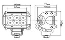 Панель led фара рабочая противотуманка 18w cree 1800lm2, купить в Украине