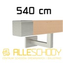 фото mini №1, Handrail wall-mounted wooden 40x40 270cm beech color