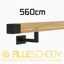 фото mini №1, Handrail wall-mounted wooden 40x40 oak painted