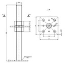 фото mini №4, Pole base adjustable psr80 80x250x4 m24