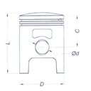 Поршень vespa et2 50 gilera dna 50 stalker pure jet stalker runner 50 41,00 mm3, купить с разборки