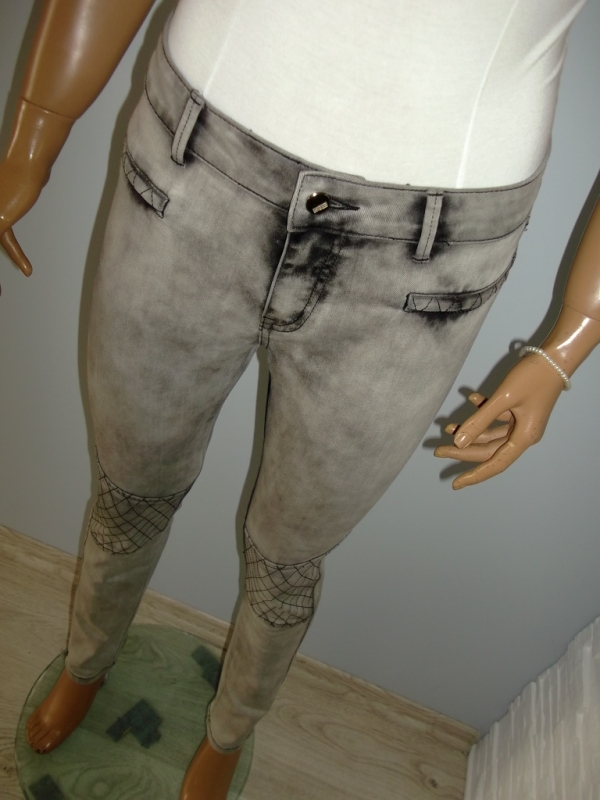 Spodnie rurki jeans pikowanie MONNARI r. ok 40!!