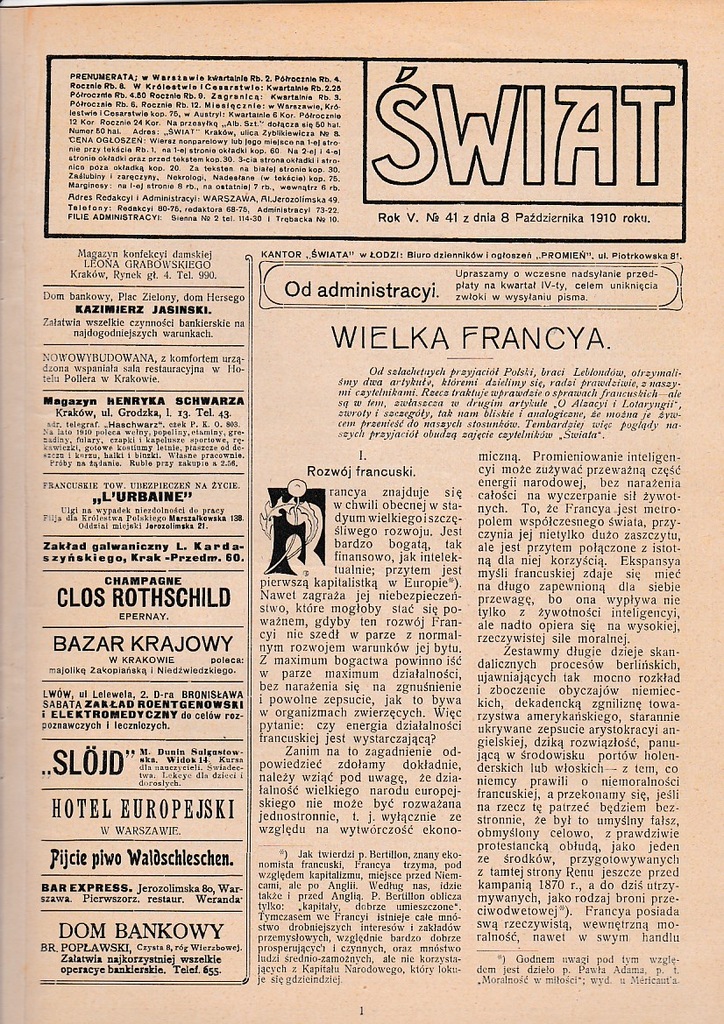 1910 Poznań Zakopane Wolbórz Żywiec Tramwaj Kalisz