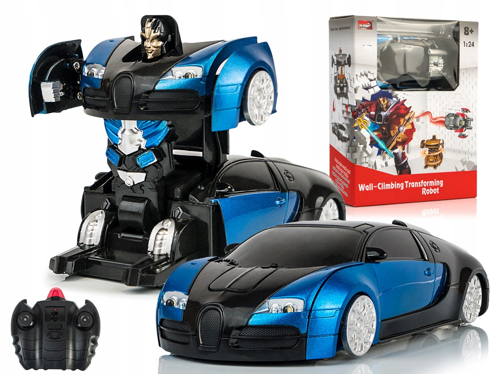 TRANSFORMER STEROWANY AUTO ROBOT JEŹDZI PO ŚCIANIE