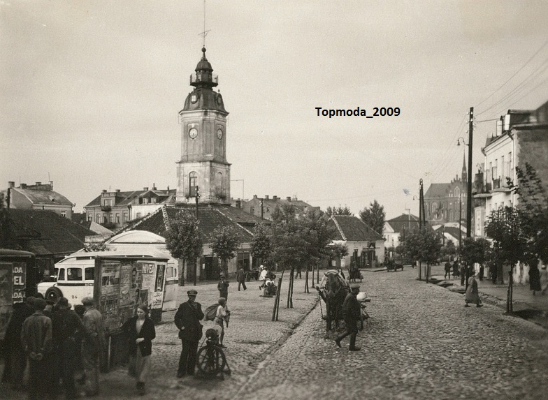 STARE FOTO * BIAŁYSTOK, Rynek Kościuszki 1940r.*