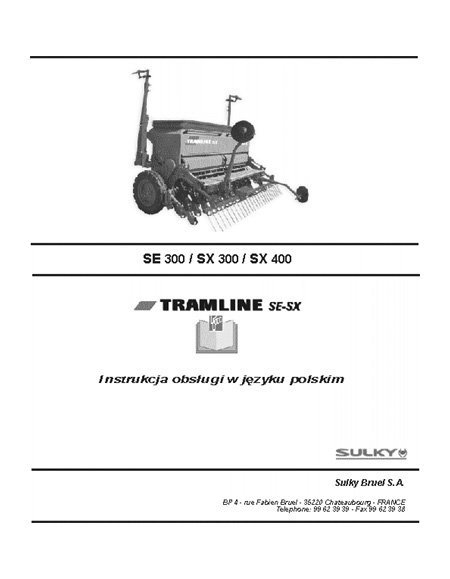Sulky TRAMLINE SE-SX - instrukcja obsługi PL(2012)