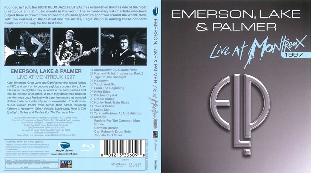 EMERSON, LAKE & PALMER LIVE MONTREUX 97 BLURA 7703293648 oficjalne