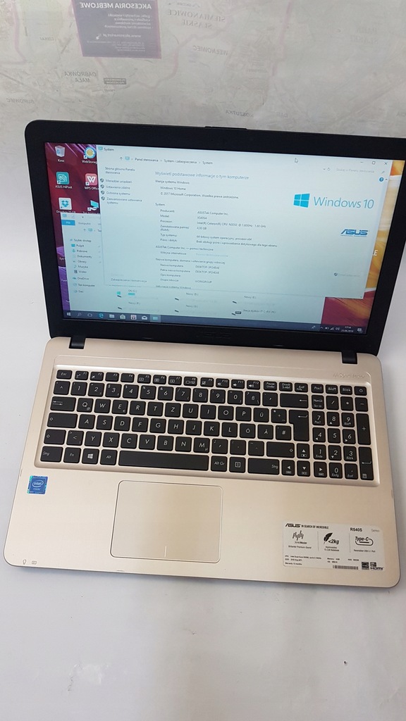 Laptop Asus R540S N3050 4GB Win10 3576/18 - 7568217256 - oficjalne ...
