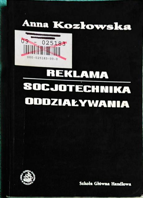 Reklama socjotechnika oddziaływania Kozłowska