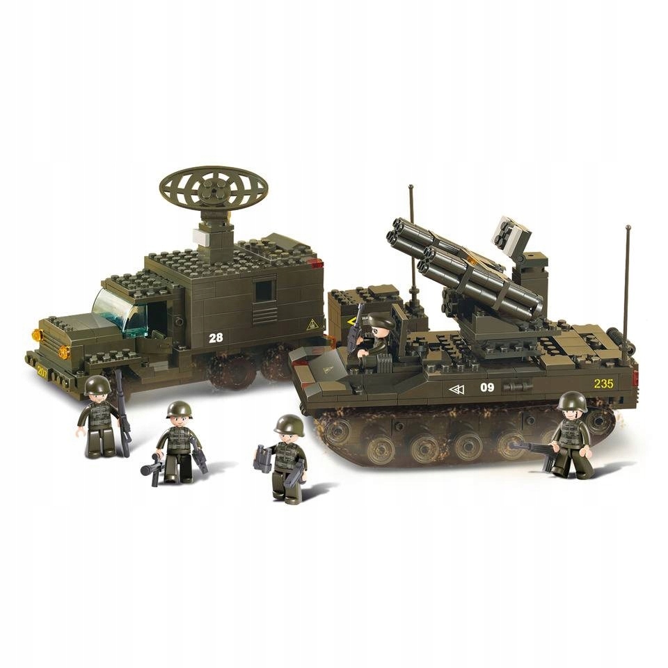 Klocki Sluban Army bateria przeciwlotnicza, radar