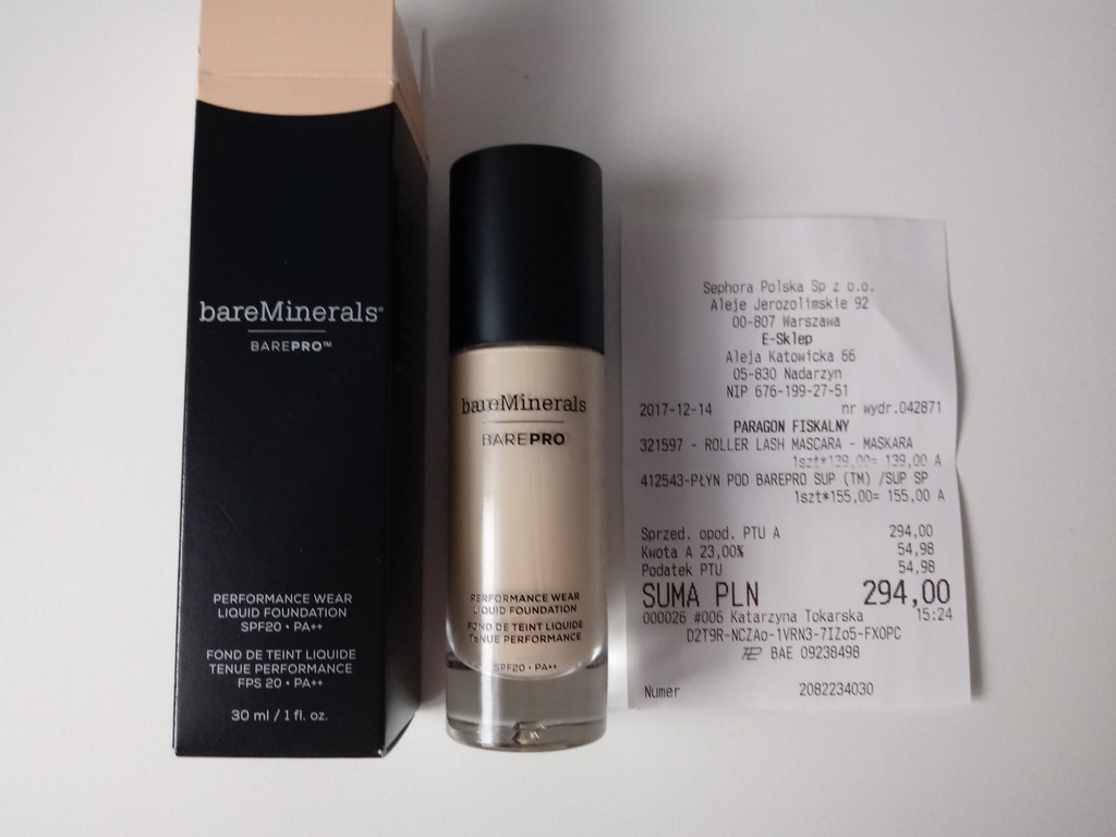 PODKŁAD BARE MINERALS BAREPRO KOLOR WARM LIGHT 07