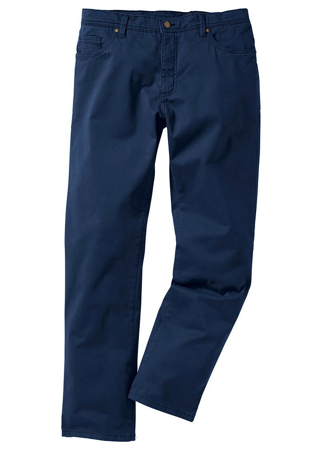 Spodnie ze stretchem Slim  niebieski 60 XXL 973145